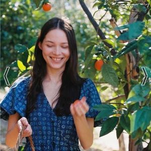 Christy Dawn Dahlia Indigo Daisy Field